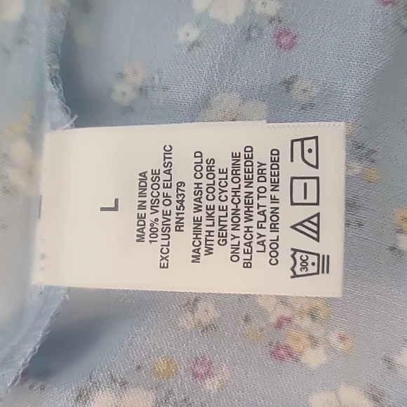 Aeropostale spaghetti strap blue floral midi dress size large - Picture 5 of 5